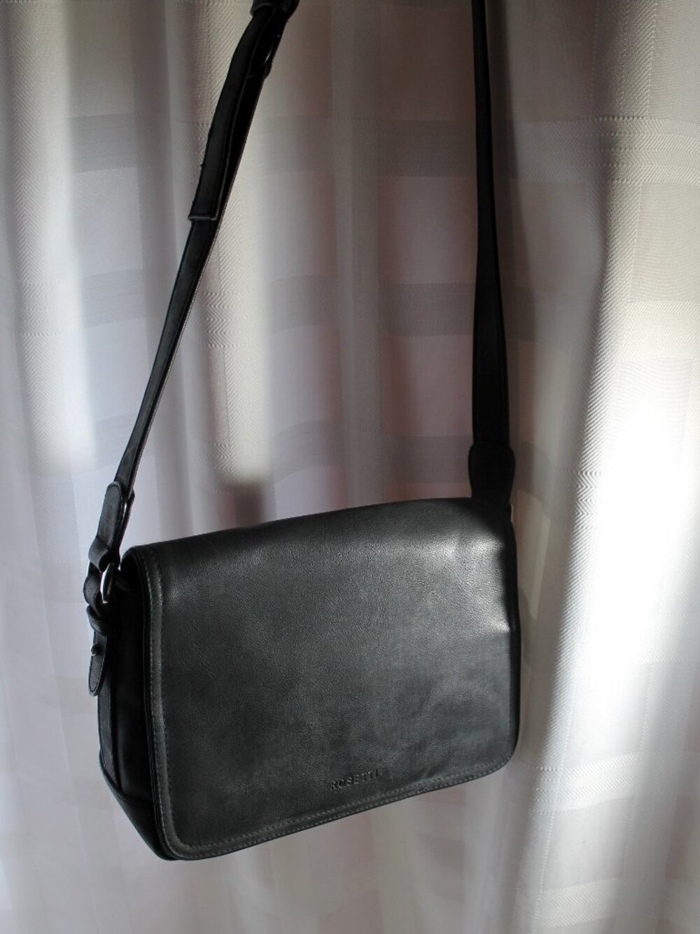 Rosetti Black Faux Leather Saddlebag Style Shoulder Bag NWOT